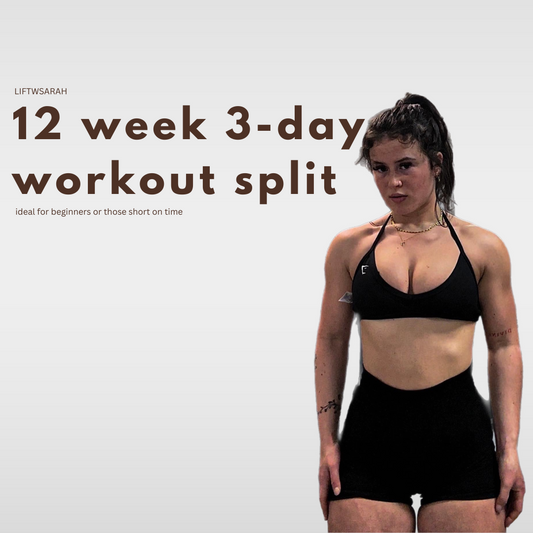 12 Week Workout Program 3-Day Split - Excel Sheet