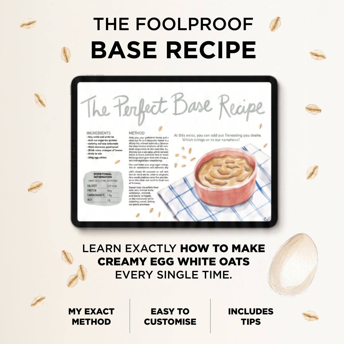 Egg White Oats Cookbook